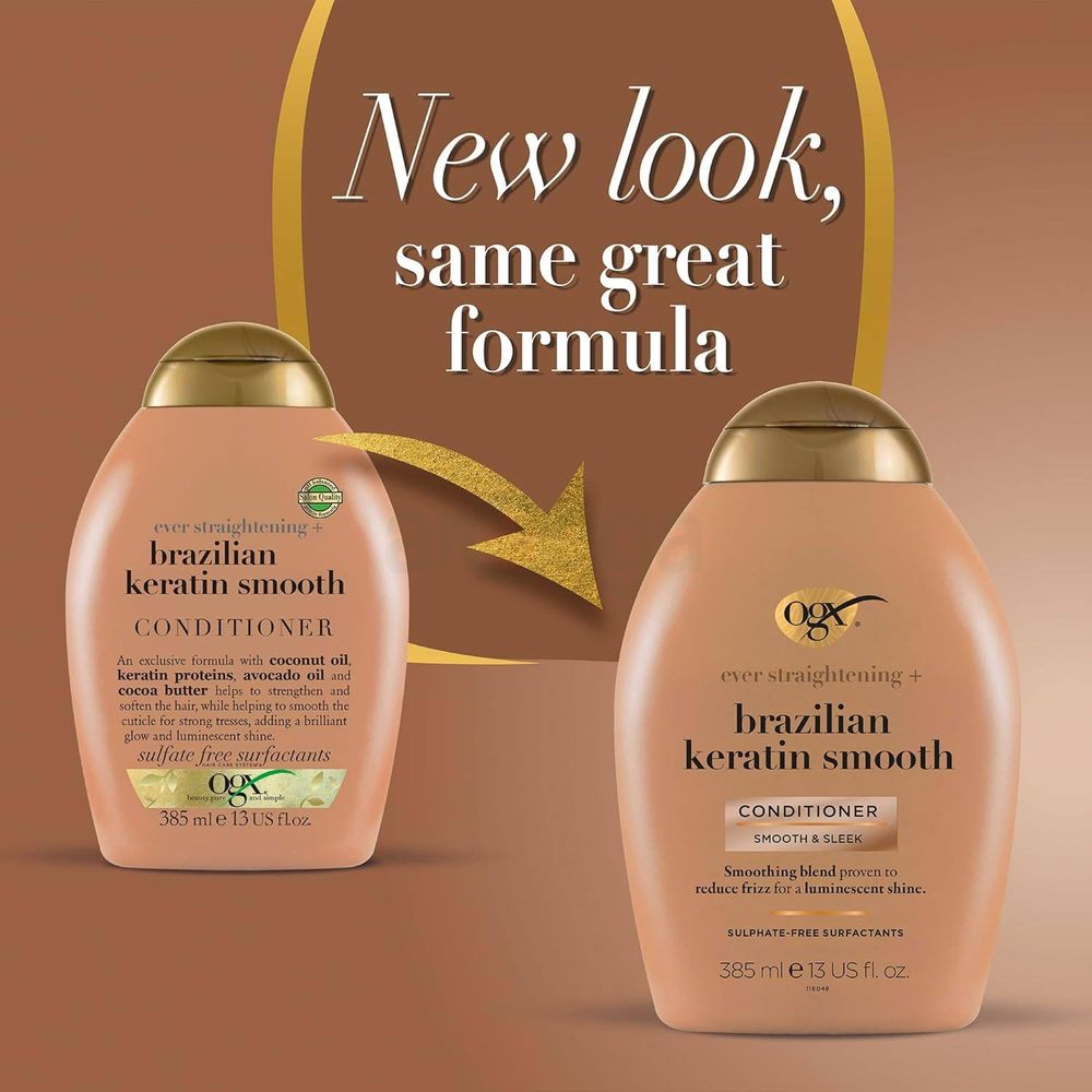 OGX Ever Straightening Brazilian Keratin Smooth and Sleek Conditioner (Sulphate Free)  
