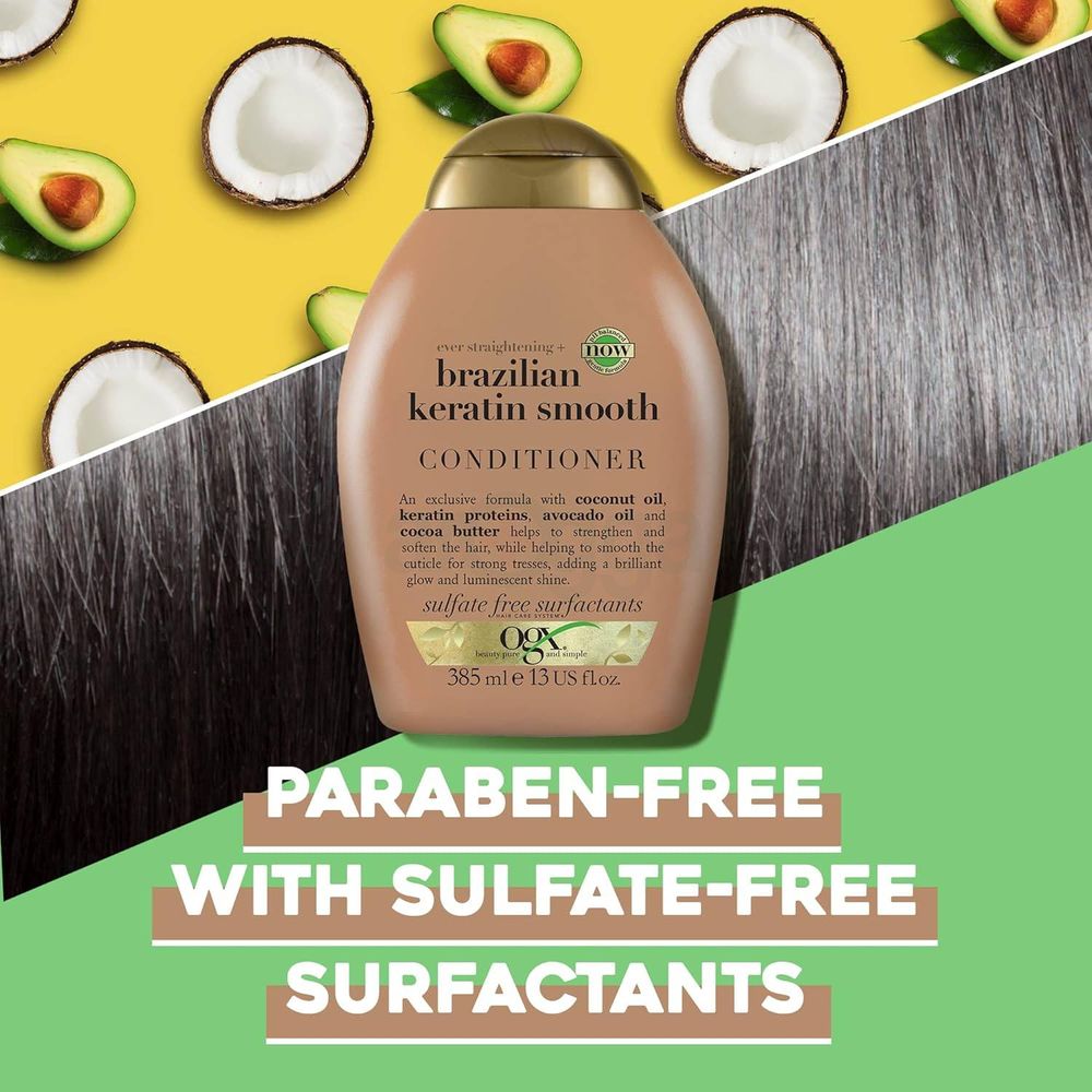 OGX Ever Straightening Brazilian Keratin Smooth and Sleek Conditioner (Sulphate Free)  