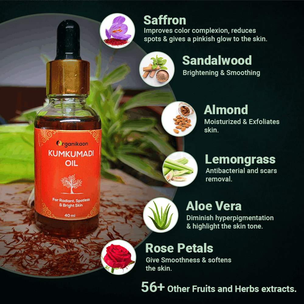 Organikaon Kumkumadi Oil 30ml  