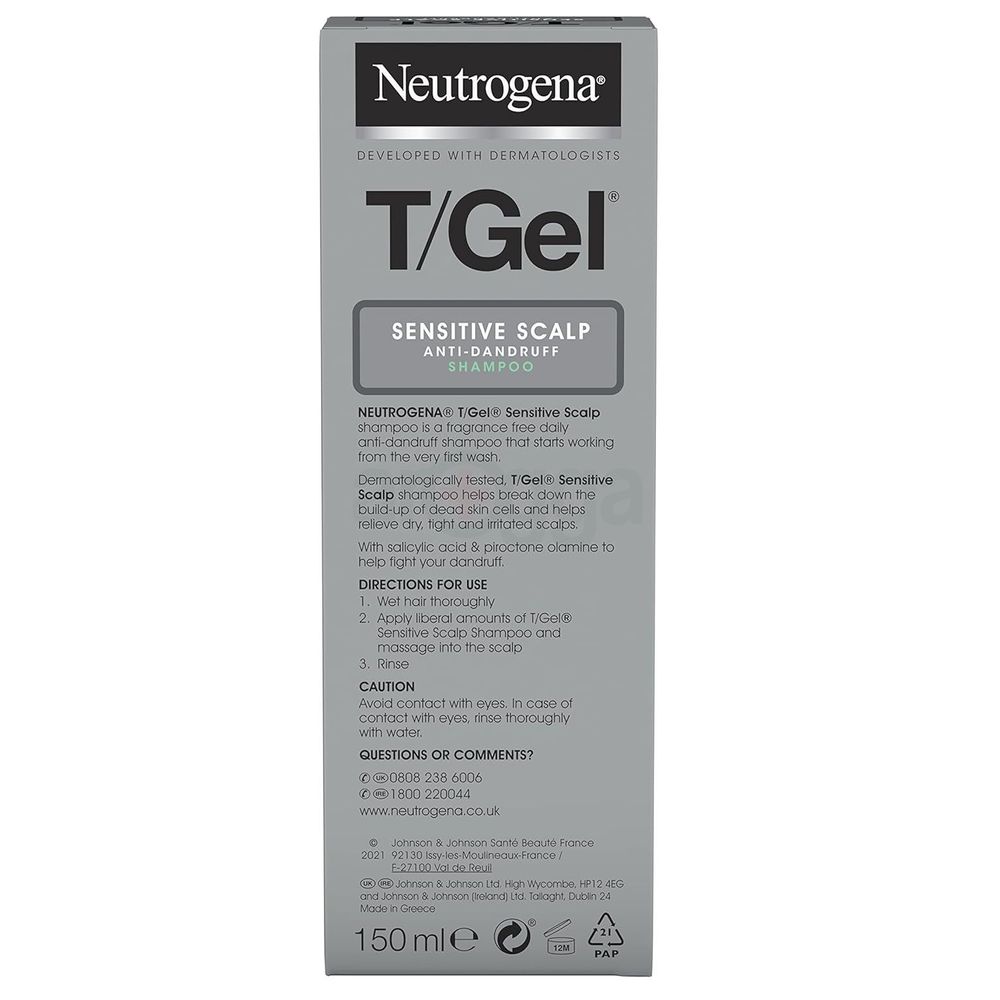 Neutrogena T/Gel Sensitive Scalp Anti Dandruff Shampoo for Daily Use  