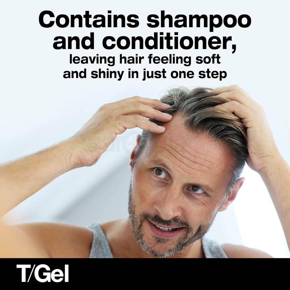 Neutrogena T/Gel 2 in 1 Anti Dandruff Shampoo and Conditioner with Melon and Jasmine Fragrance for Daily Use  