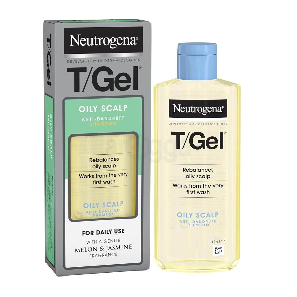 Neutrogena T/Gel Oily Scalp Anti Dandruff Shampoo with Melon and Jasmine for Daily Use  