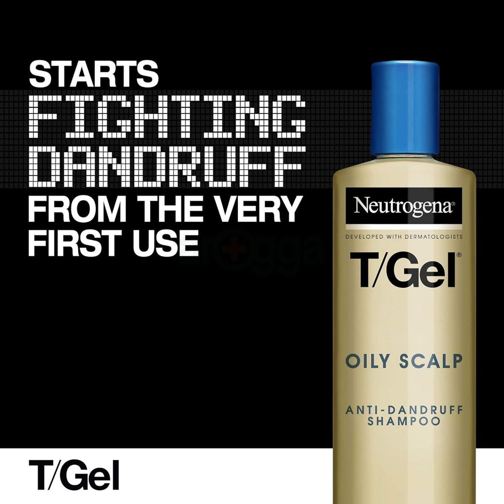 Neutrogena T/Gel Oily Scalp Anti Dandruff Shampoo with Melon and Jasmine for Daily Use  