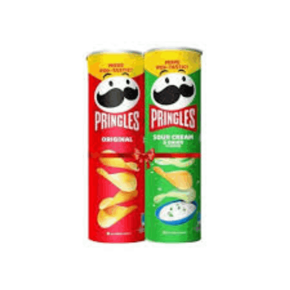 Pringles Original And Sour Cream & Onion Potato Chips Combo 268g  
