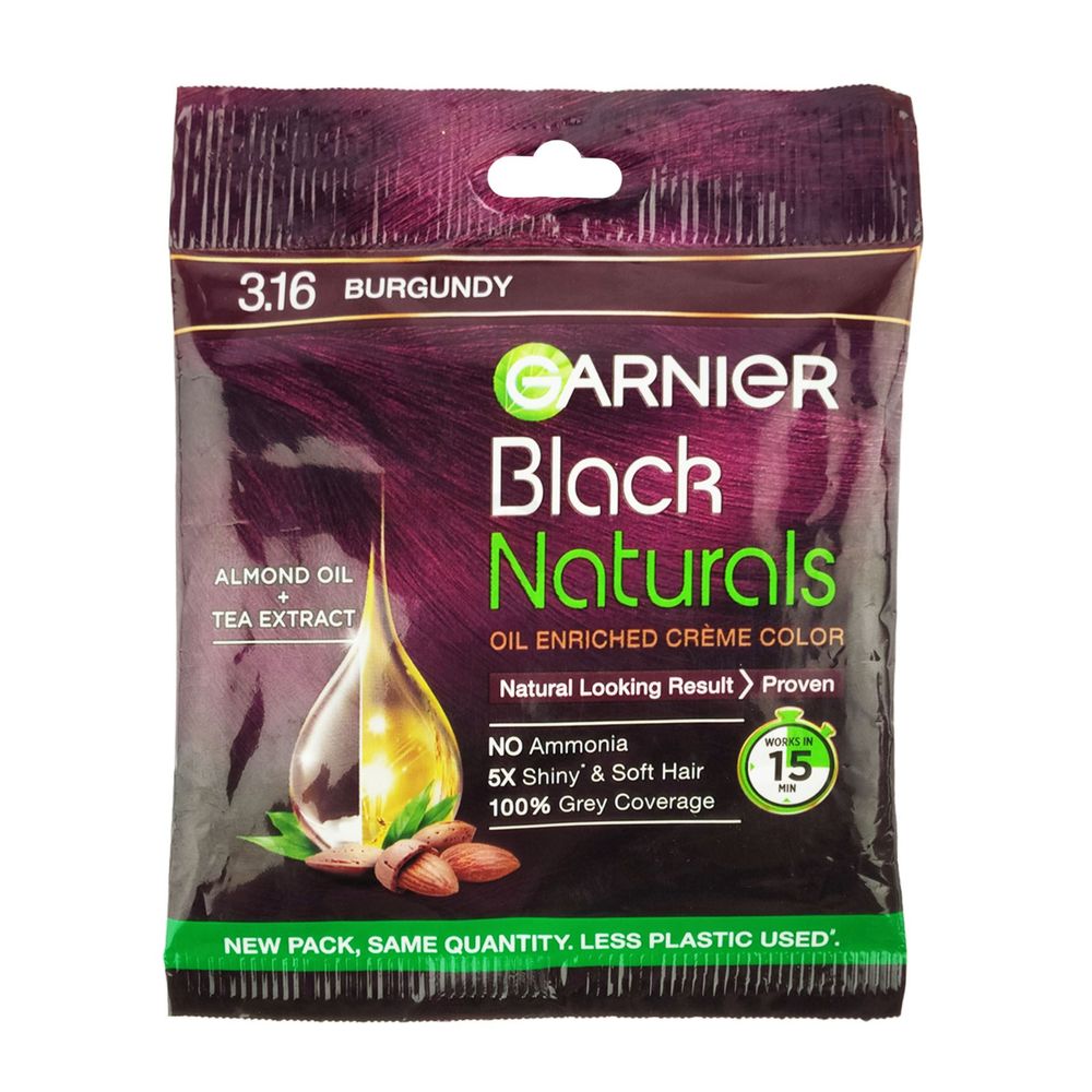 Garnier Black Naturals Shade-3.16 Burgundy-20ml + 20g  