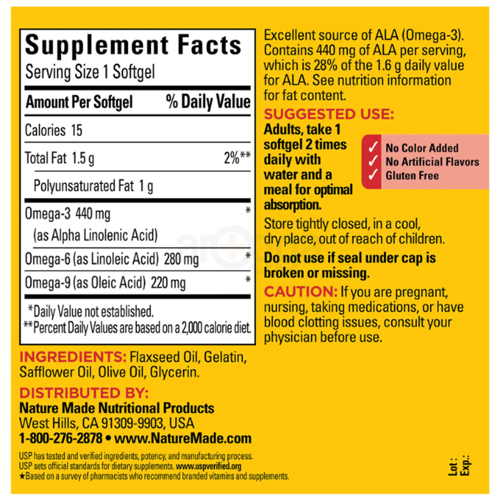 Nature Made Triple Omega-3-6-9, 180 Softgels   