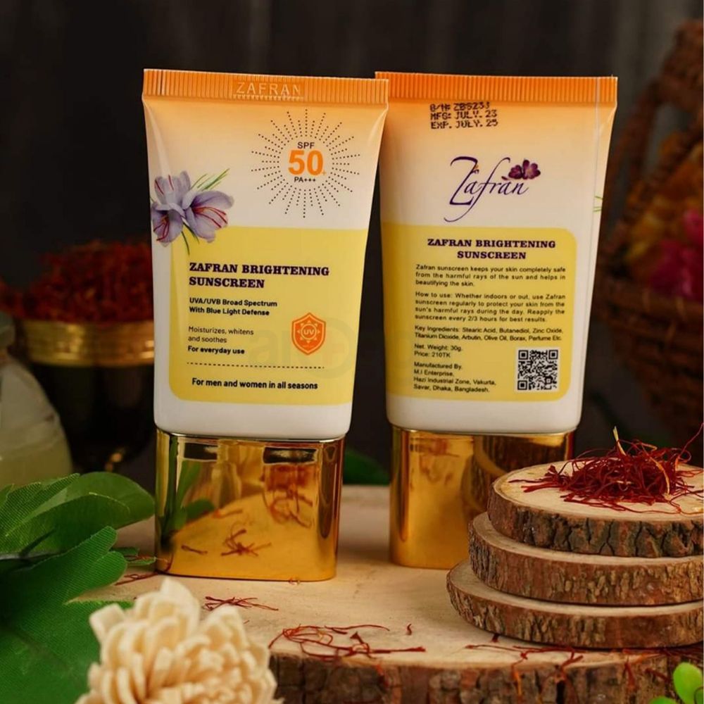 Zafran Brightening Sunscreen with SPF 50+ PA+++  
