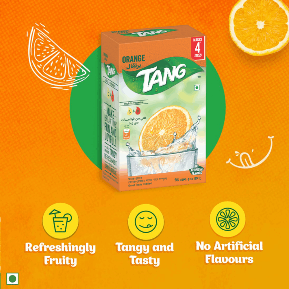 Tang Orange Flavoured Instant Drink Powder 500gm  