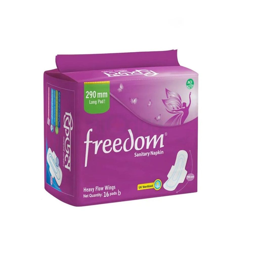 Buy Freedom Sanitary Napkin Heavy Flow 16 Pads Get Heavy Flow Wings Cotton Soft 8Pads Free  