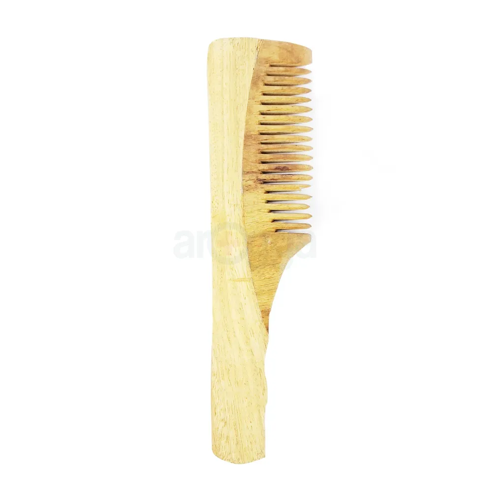 Senorita Luxury Neem Wood Hair Comb With Handle  
