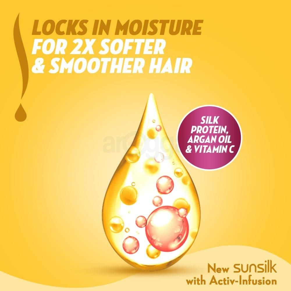 Sunsilk Soft & Smooth Shampoo with Silk Protein, Argan Oil & Vitamin C  