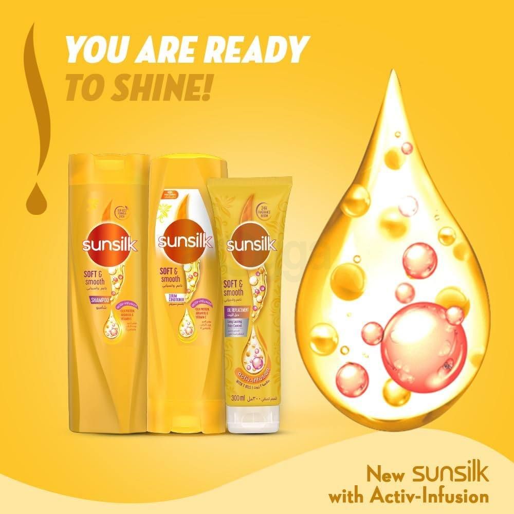 Sunsilk Soft & Smooth Shampoo with Silk Protein, Argan Oil & Vitamin C  