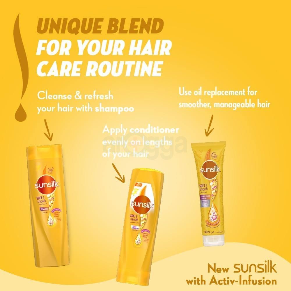 Sunsilk Soft & Smooth Shampoo with Silk Protein, Argan Oil & Vitamin C  