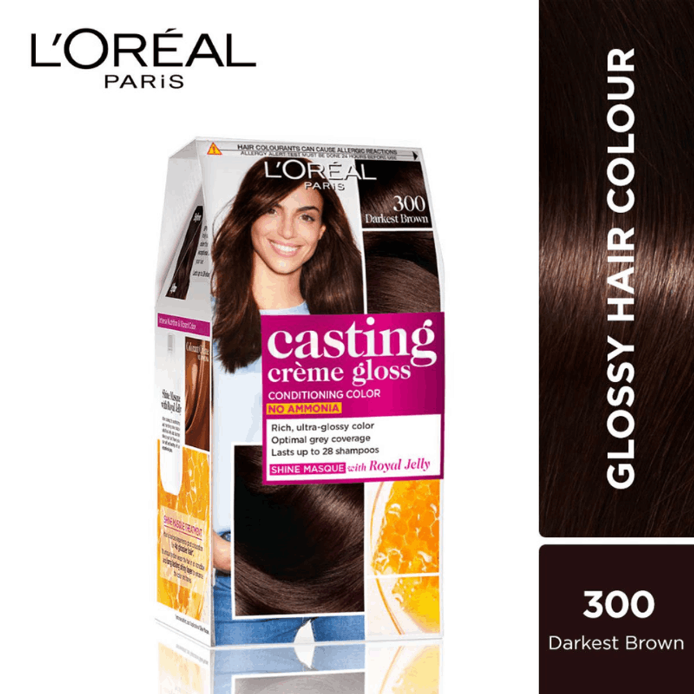 L'Oréal Paris Casting Crème Gloss Conditioning Color - 300 Darkest Brown  