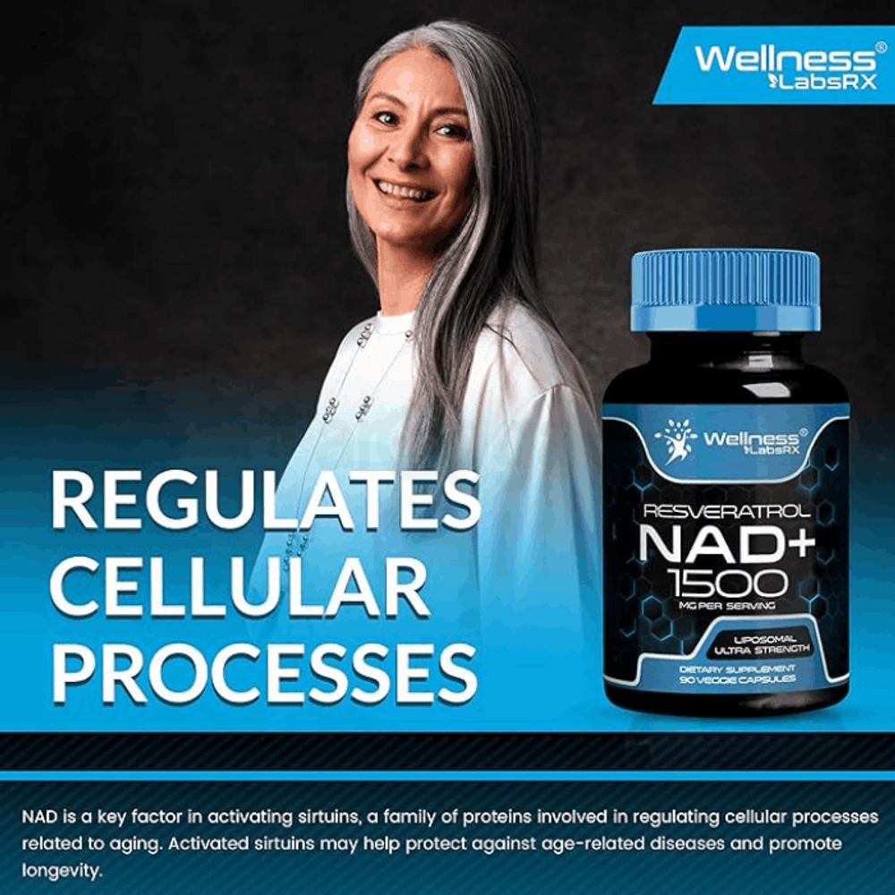 Wellness Labsrx Resveratrol, NAD Plus 1500mg  