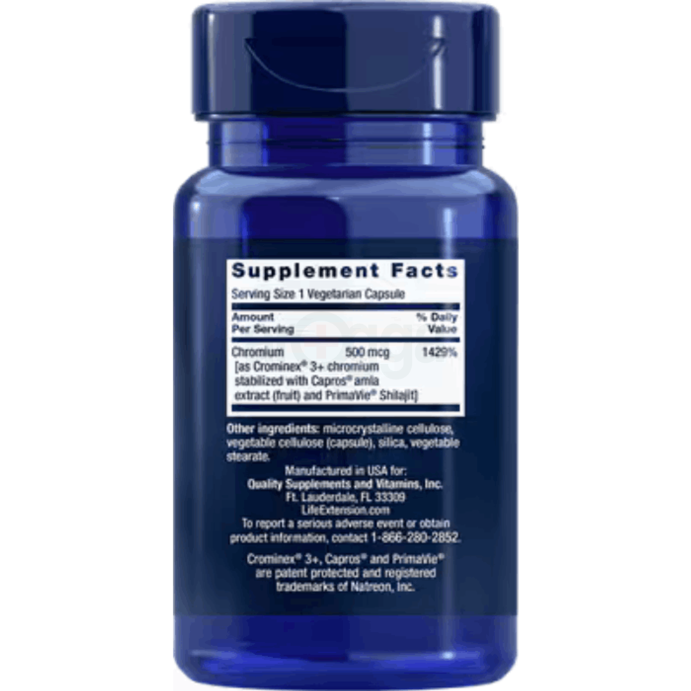 Optimized Chromium with Crominex 3+500 mcg, 60 vegetarian capsules  