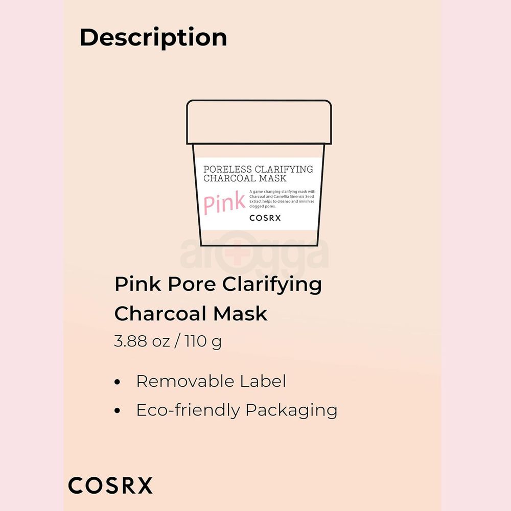 COSRX Pink Pore Clarifying Charcoal Mask  