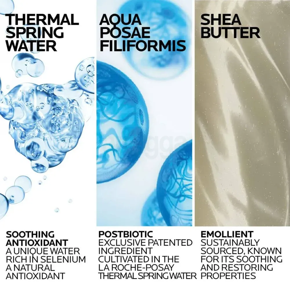 La Roche Posay Lipikar Gentle Foaming Moisturizing Face and Body Wash for Dry to Extra Dry Skin  