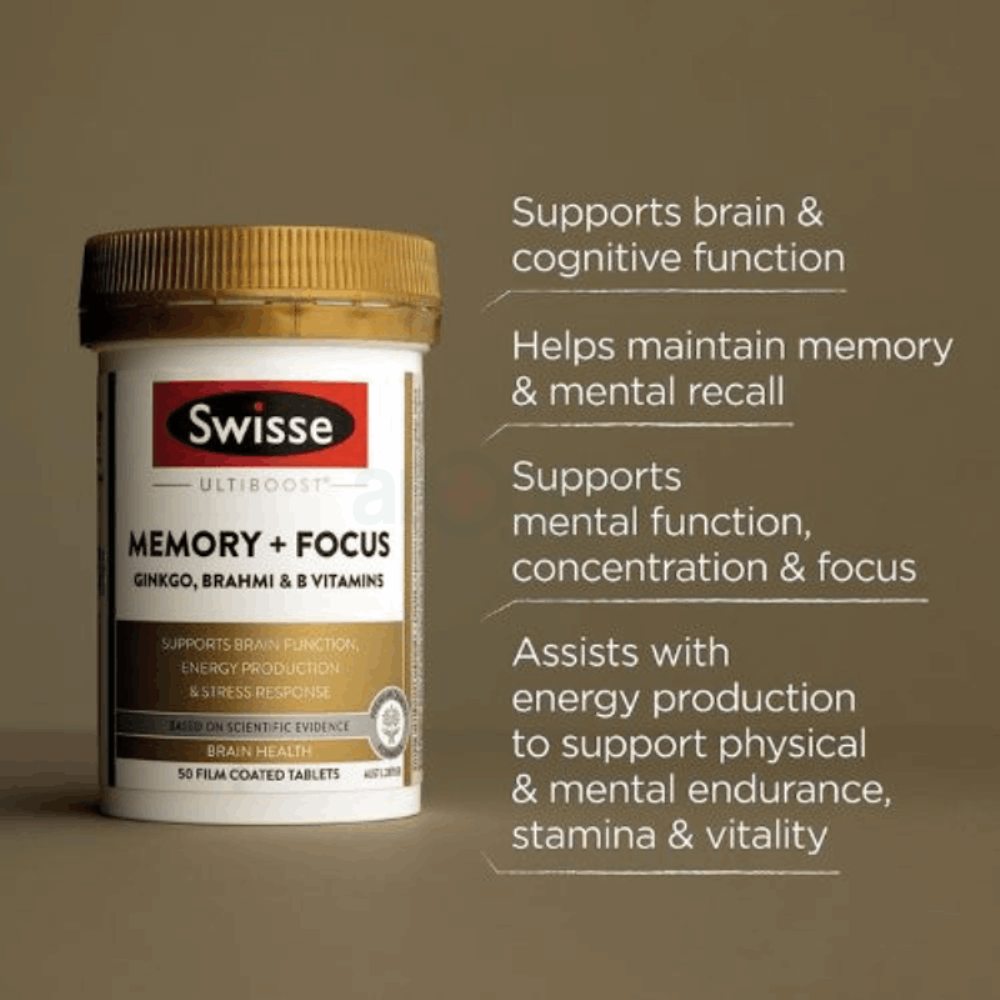 Swisse Ultiboost Memory & Focus  50 Tablets  