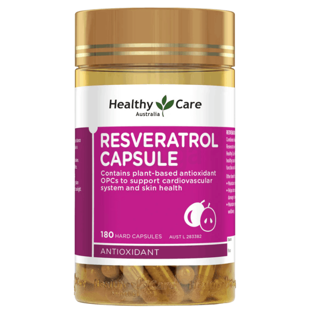 Healthy Care Resveratrol Capsule - 180 Capsules  