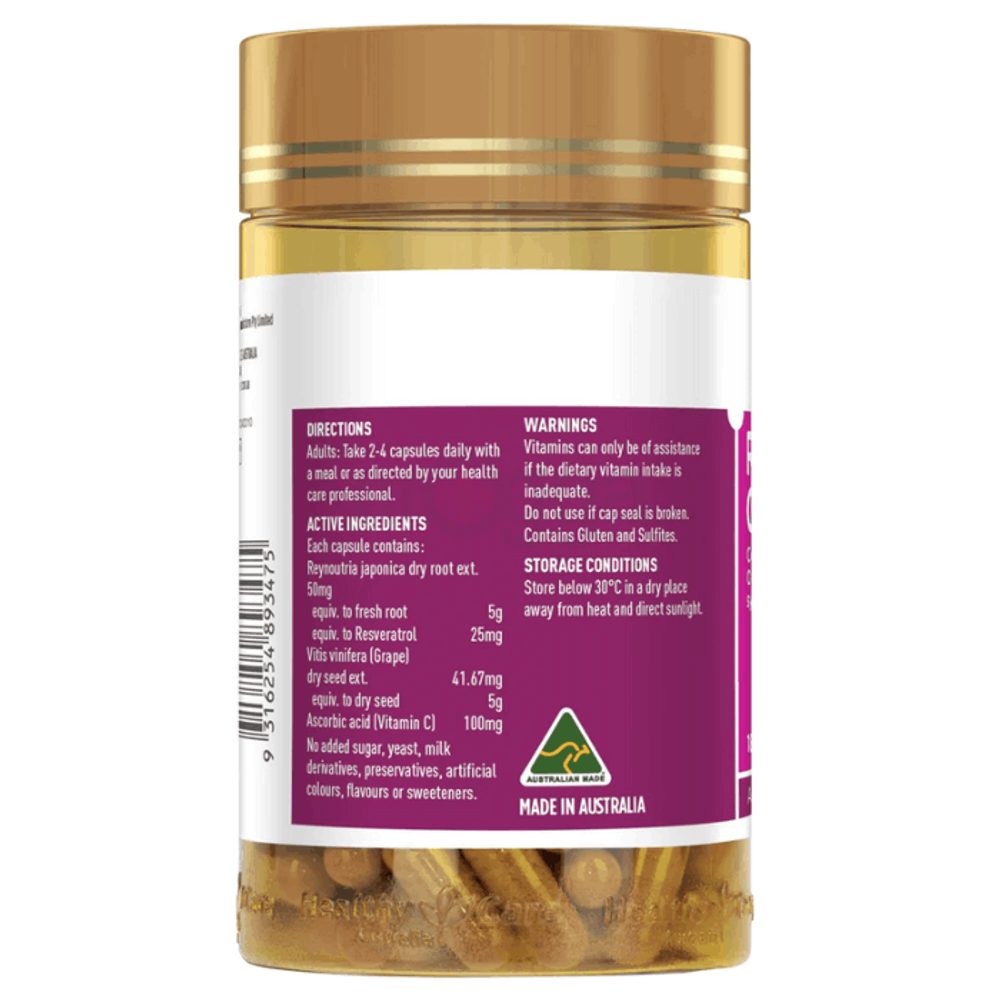 Healthy Care Resveratrol Capsule - 180 Capsules  