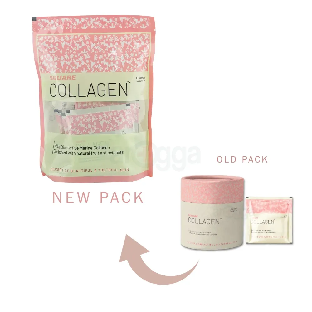 Square Collagen Powder -  10 Sachets  