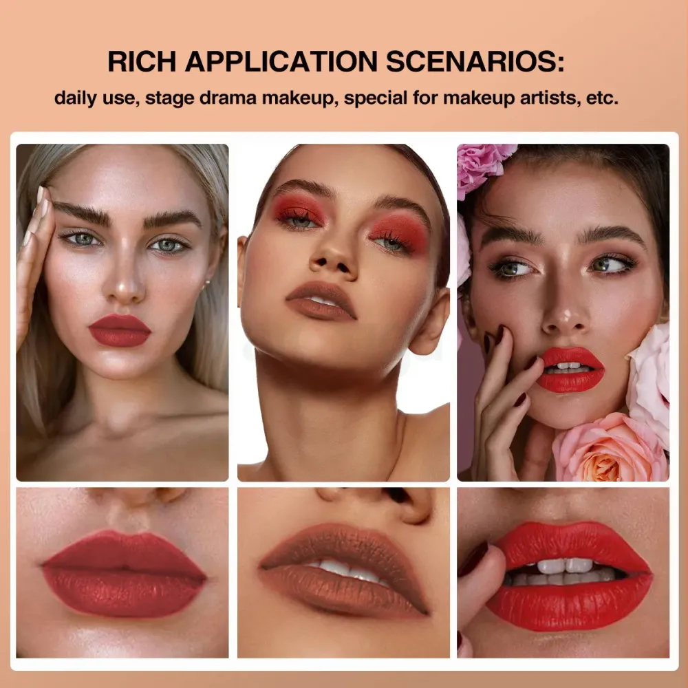 IMAGIC 8 Color Matte Lip Palette with Lip Brush Free  