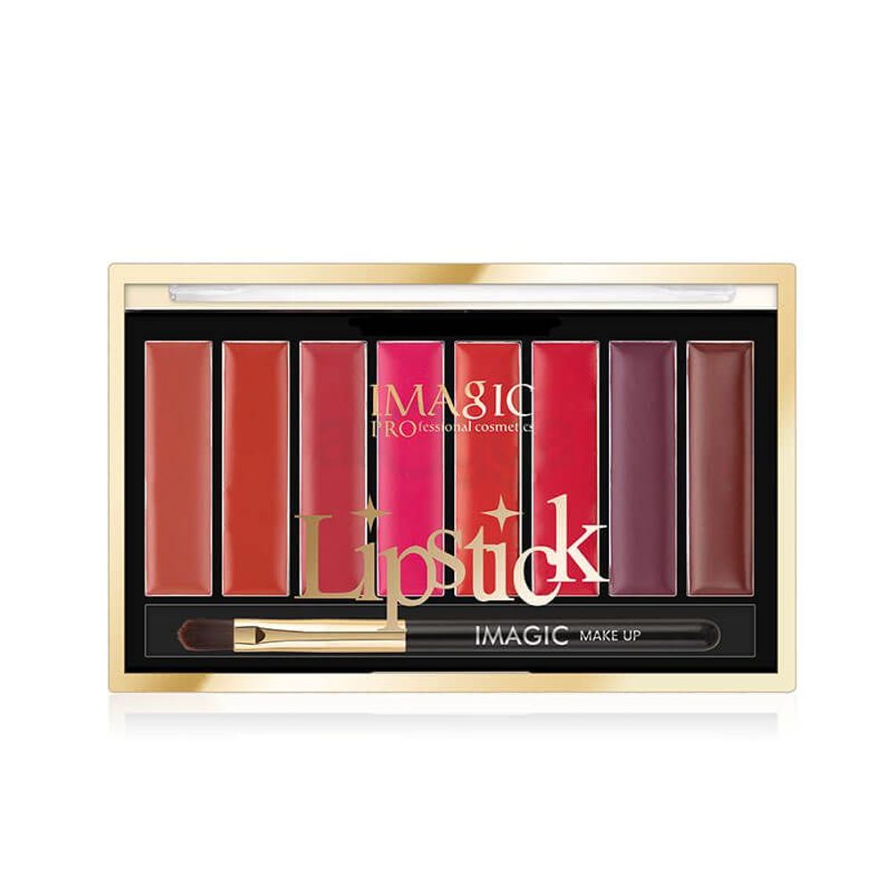 IMAGIC 8 Color Matte Lip Palette with Lip Brush Free  