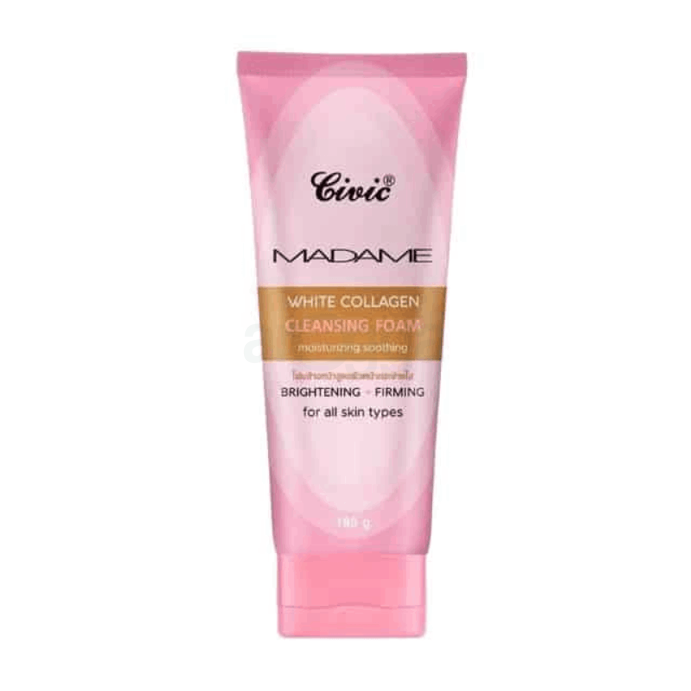 Madame White Collagen Cleansing Foam Moisturizing Soothing 180gm  