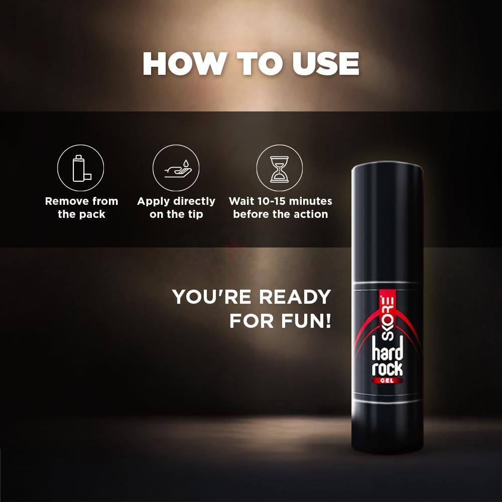 Skore Hardrock Gel Play Penis Hard Natural Blend for Men - 30ml  