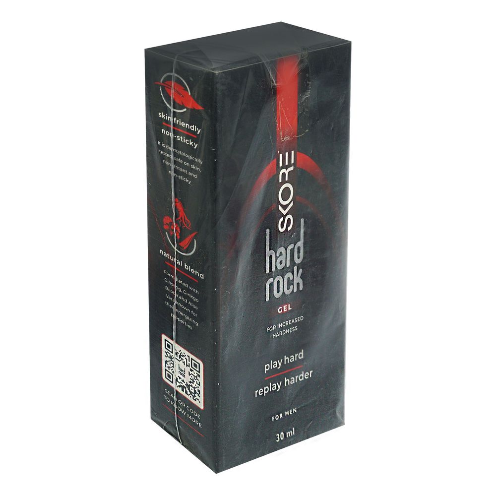 Skore Hardrock Gel Play Penis Hard Natural Blend for Men - 30ml  