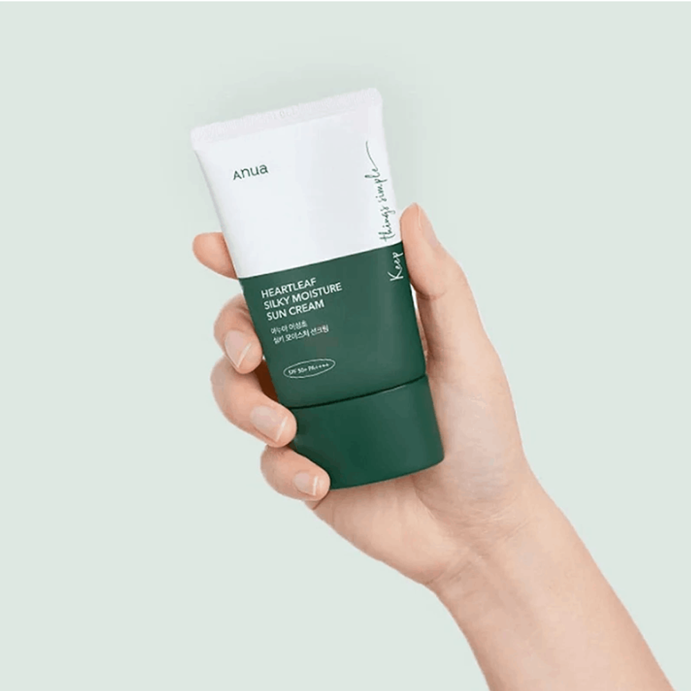Anua Heartleaf Silky Moisture Sun Cream with SPF 50+ PA++++  