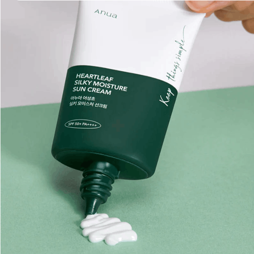 Anua Heartleaf Silky Moisture Sun Cream with SPF 50+ PA++++  