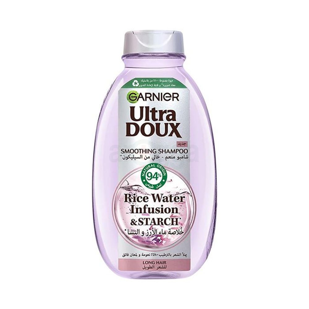 Garnier Ultra Doux Rice Water Infusion and Starch Smoothing Shampoo for Long Hair  