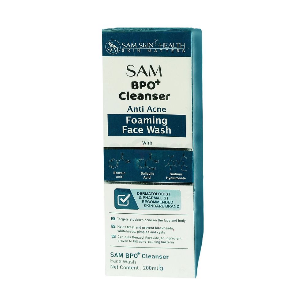 Sam BPO + Cleanser Anti Acne Foaming Facewash 200ml  