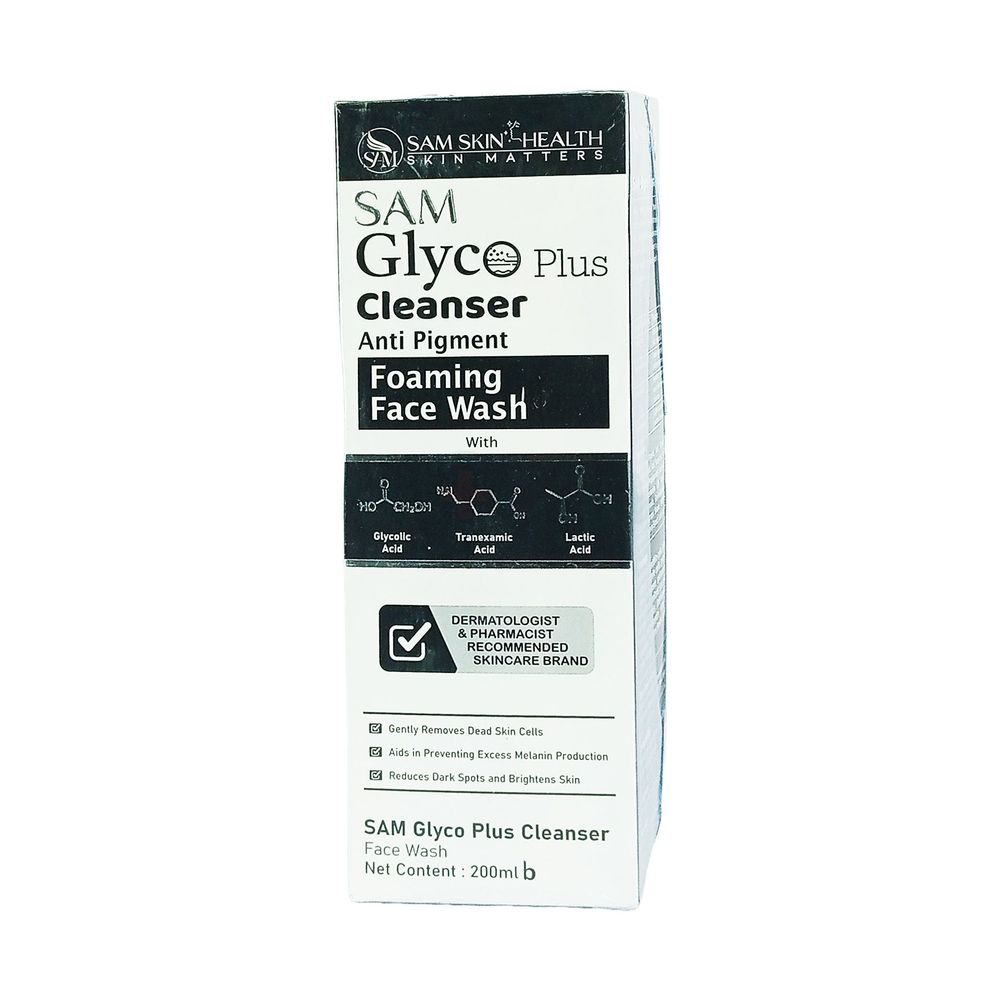 Sam Glyco Plus Cleanser Anti Pigment Foaming Facewash 200ml  