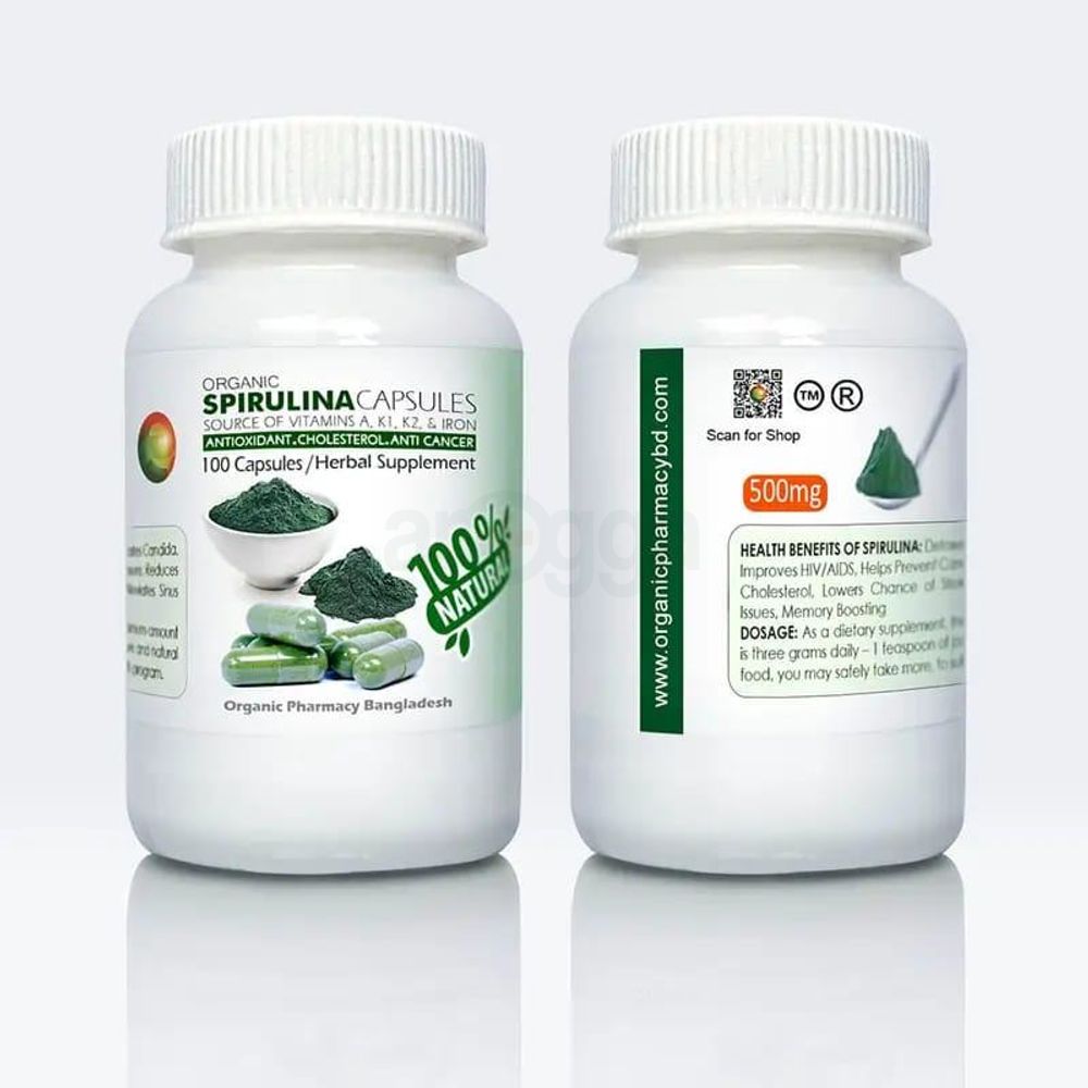 Spirulina Capsules 500mg   
