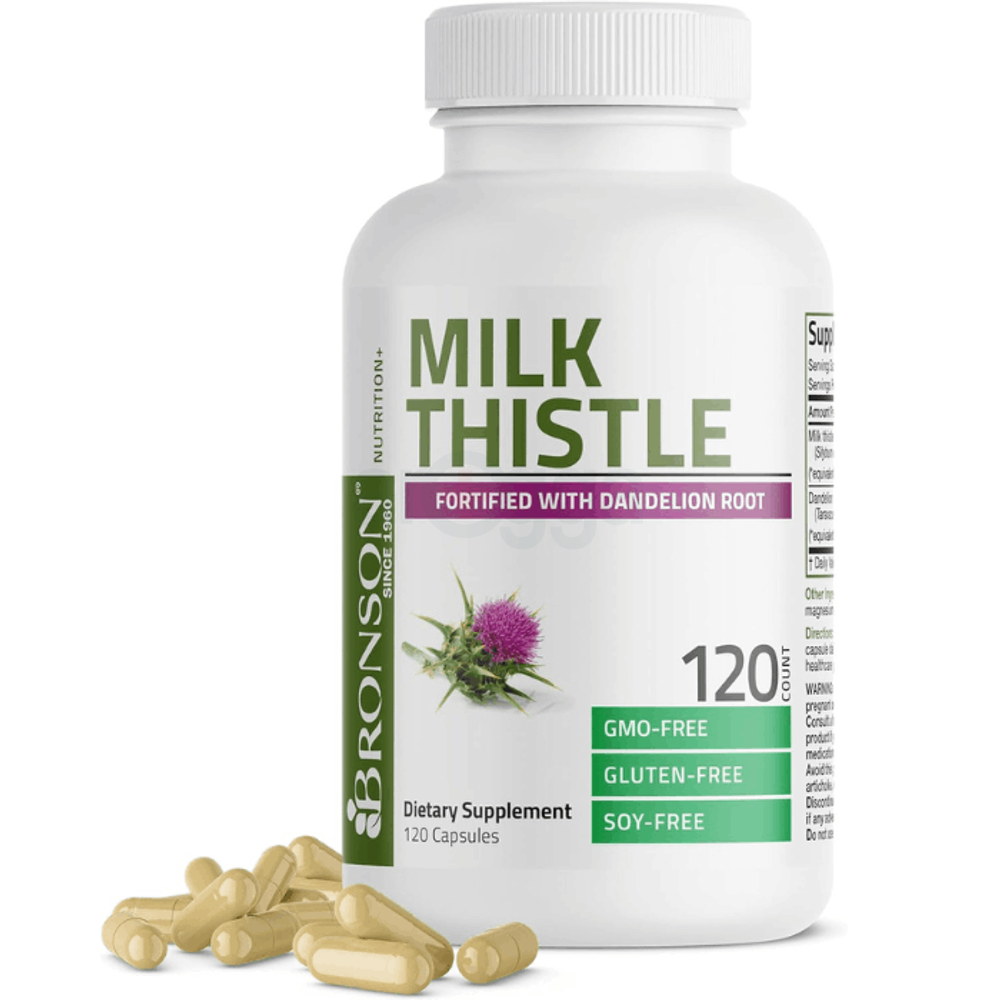 Bronson Milk Thistle Liver Health Support, Antioxidant Support, Detox, 120 Caps  