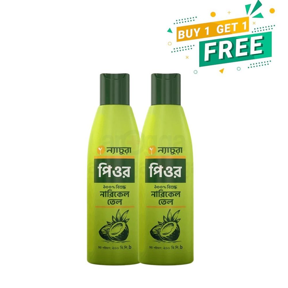 Natura Pure Coconut Oil 200ml (Buy 1 Get 1 Free)  