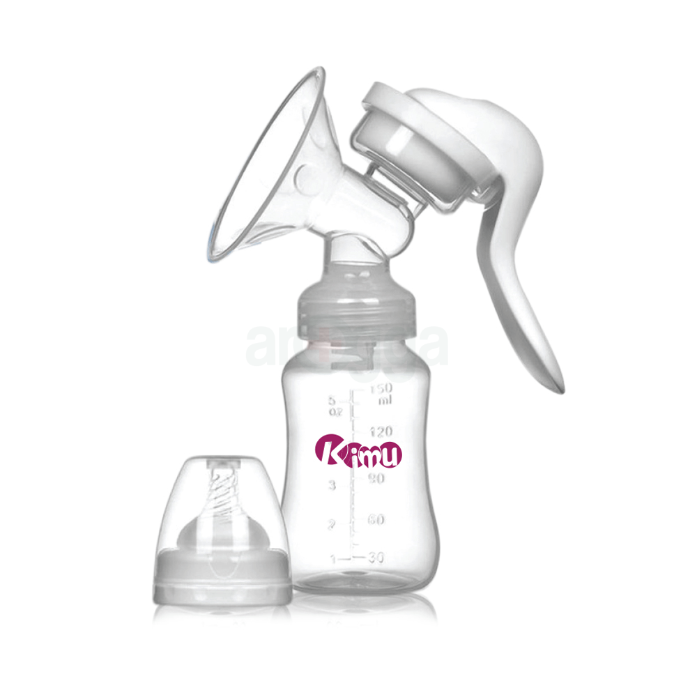 KIMU Manual Breast Pump with Free 2 Pcs Silicone Breastfeeding Nipple Shield and carrying Box  