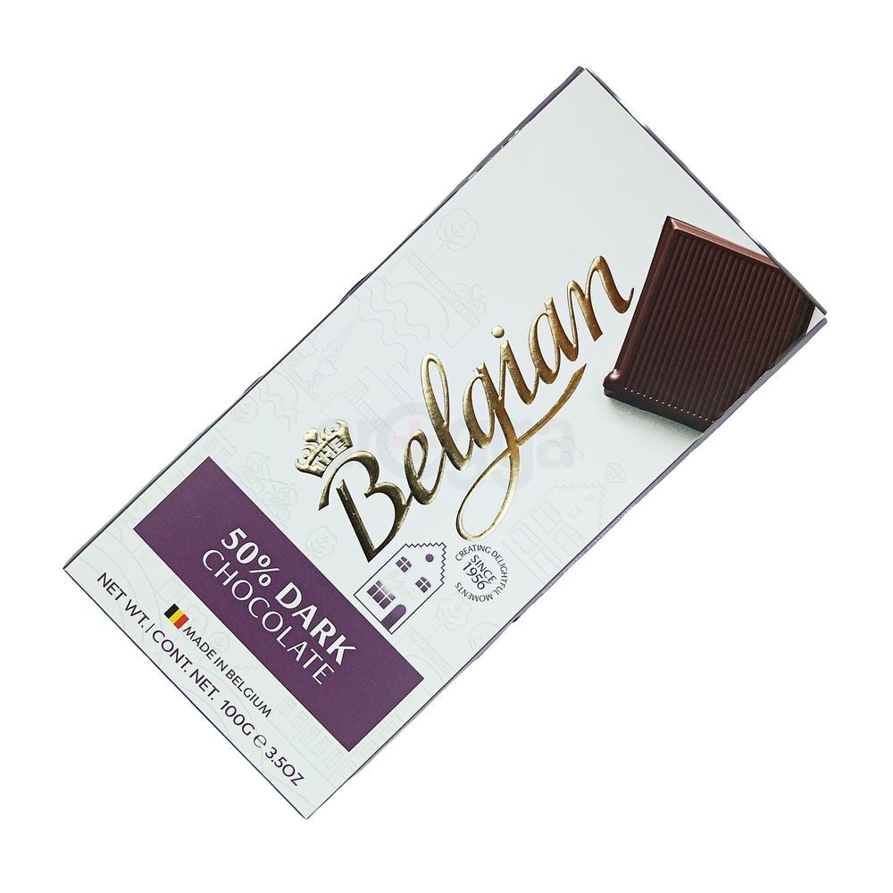 The Belgian 50% Dark Chocolate 100g  