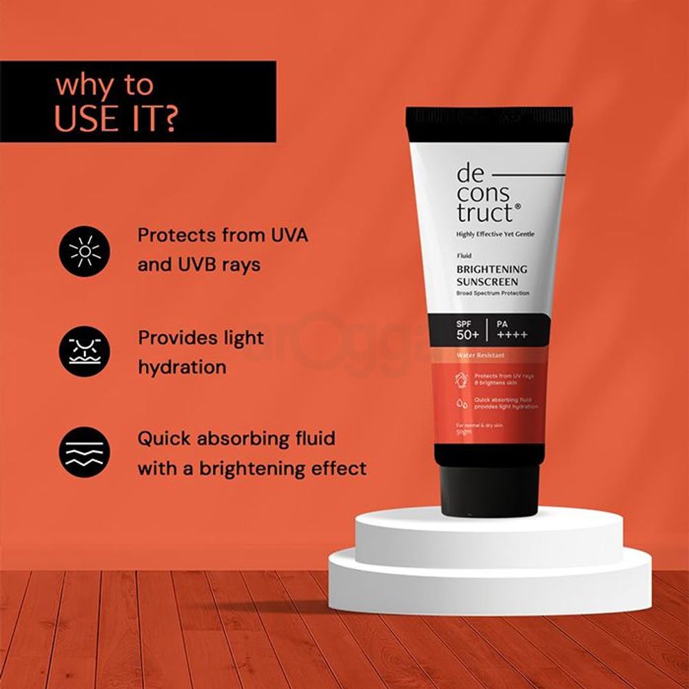 Deconstruct Brightening Sunscreen Fluid SPF 50+ PA++++ for Normal & Dry Skin  