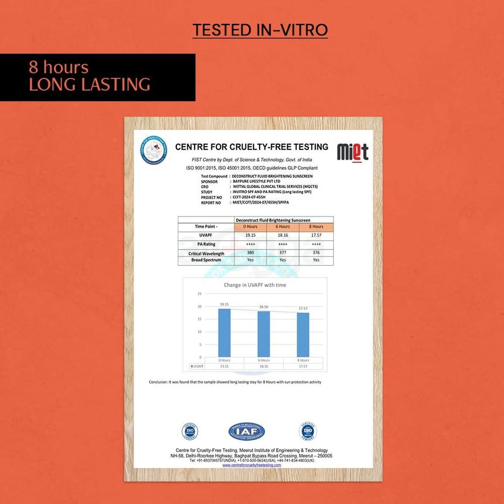 Deconstruct Brightening Sunscreen Fluid SPF 50+ PA++++ for Normal & Dry Skin  