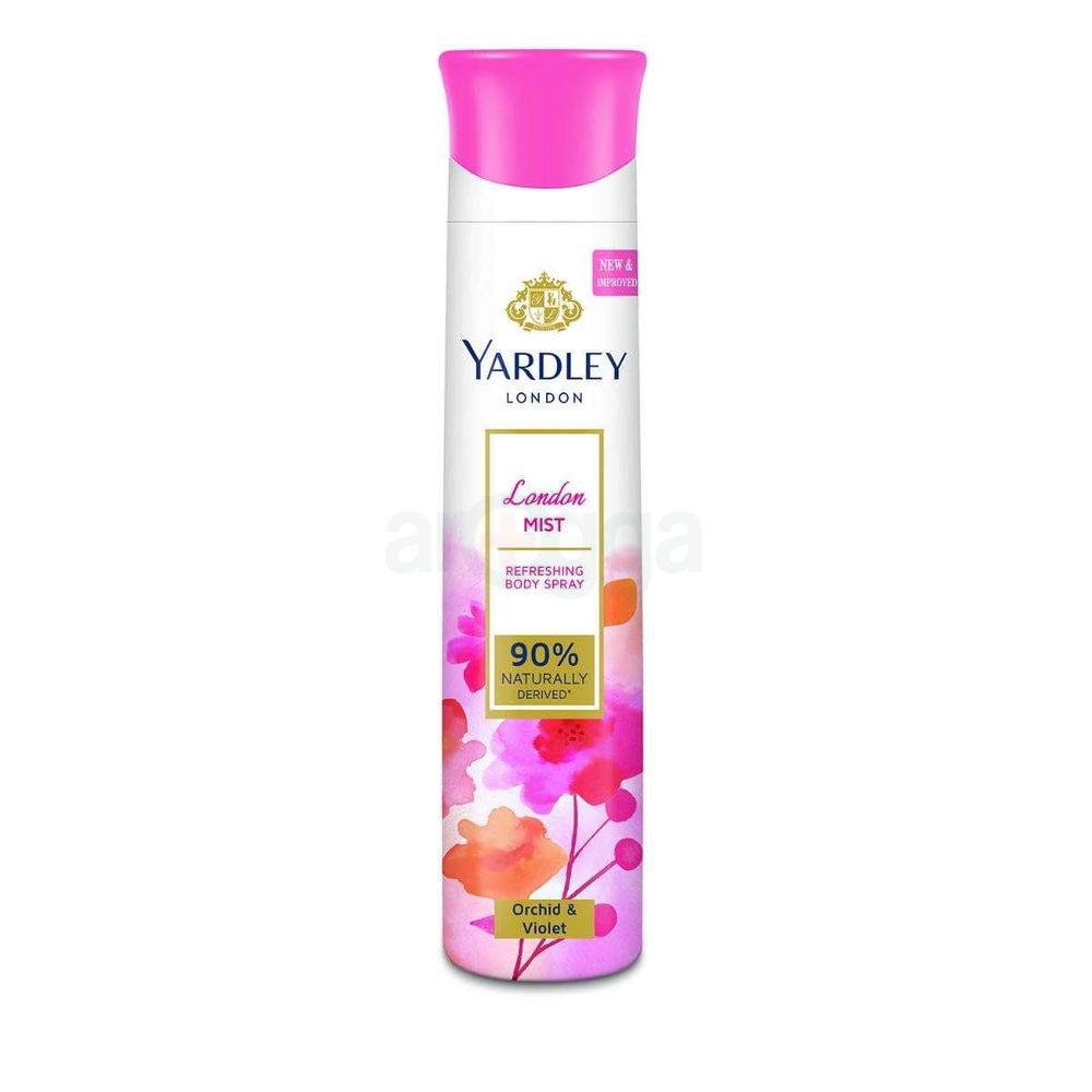 Yardley London Mist 90% Naturally Refreshing Body Spray with Orchid and Violet   