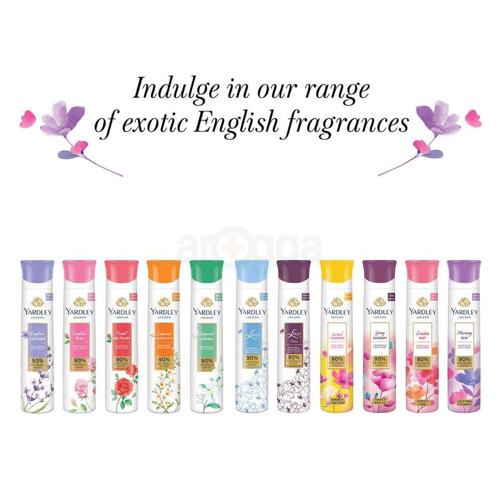 Yardley London Mist 90% Naturally Refreshing Body Spray with Orchid and Violet   