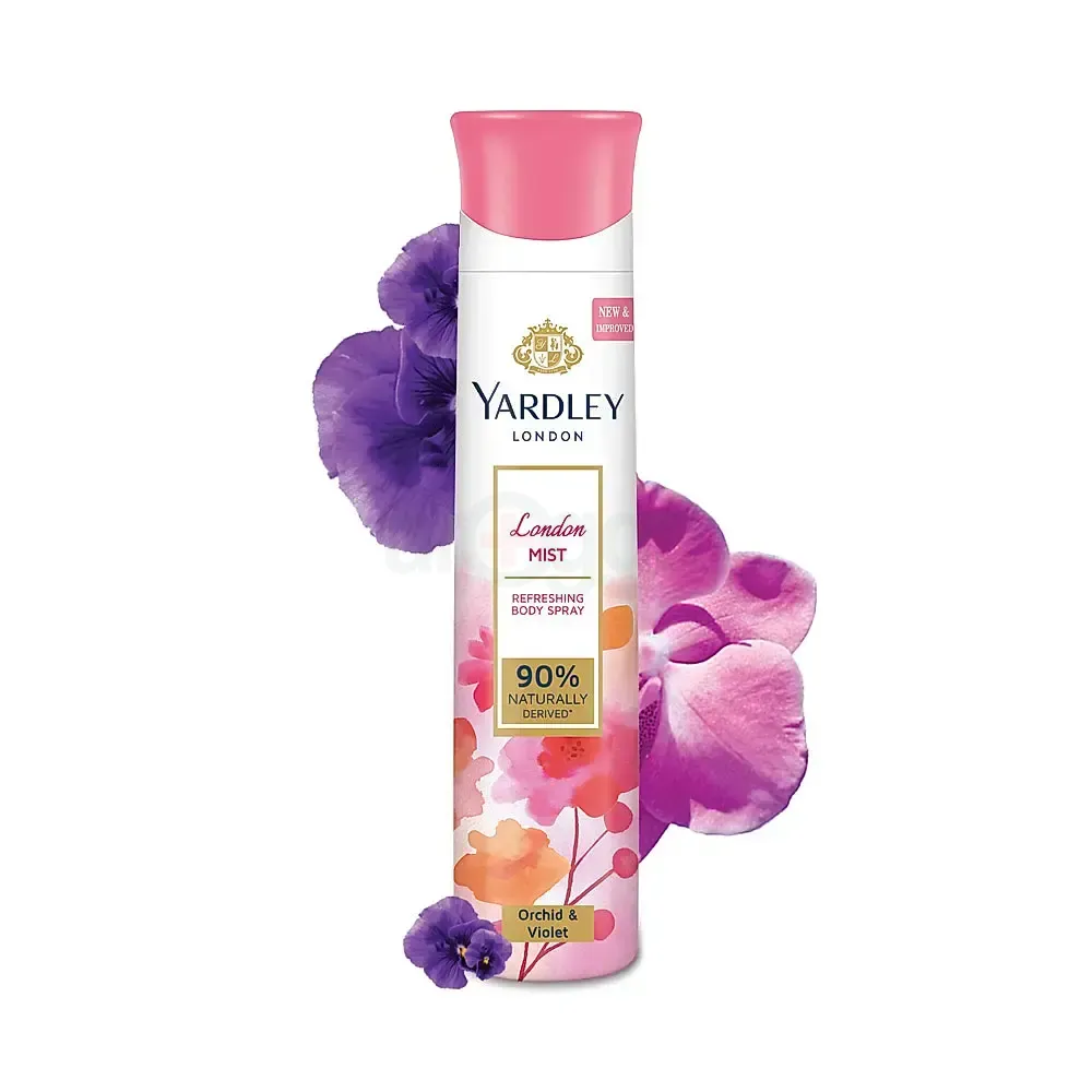 Yardley London Mist 90% Naturally Refreshing Body Spray with Orchid and Violet   