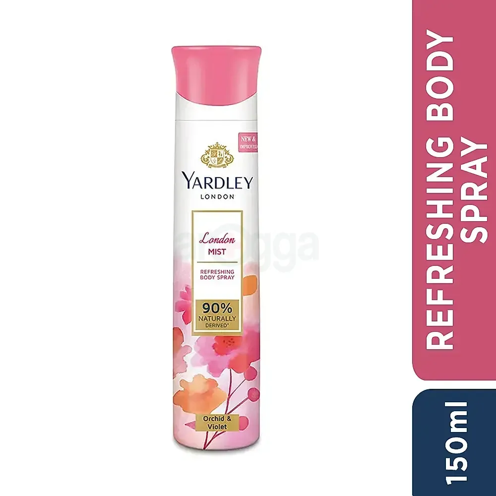 Yardley London Mist 90% Naturally Refreshing Body Spray with Orchid and Violet   