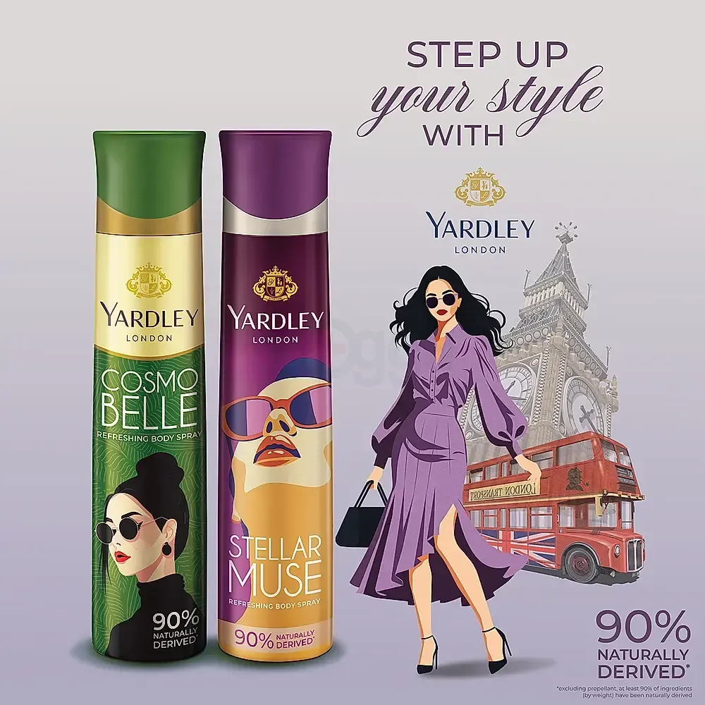 Yardley London Cosmo Belle 90% Naturally Refreshing Body Spray  