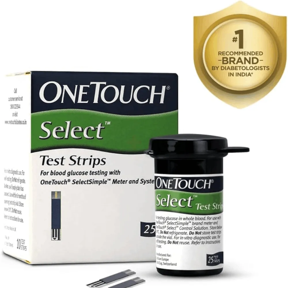 One Touch Select Blood Glucose Strip 25's Pack  