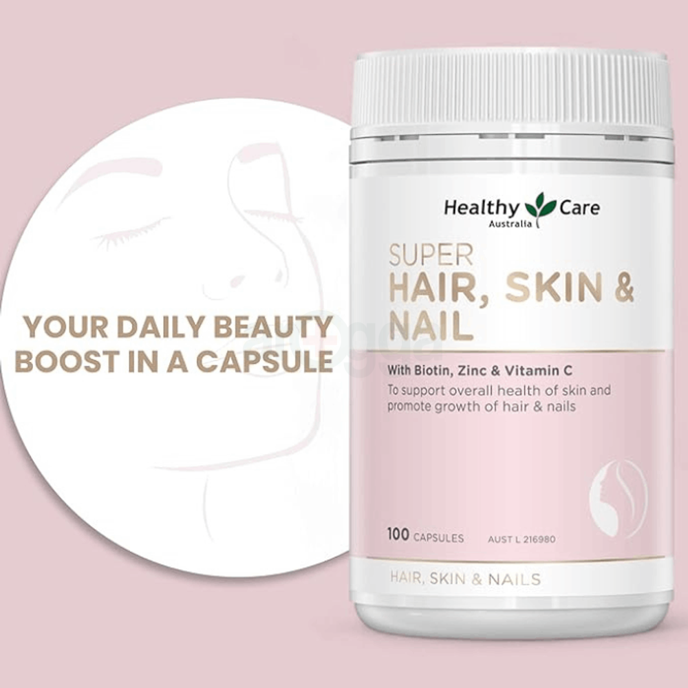 Healthy Care Super Hair, Skin and Nails 100 Capsules  